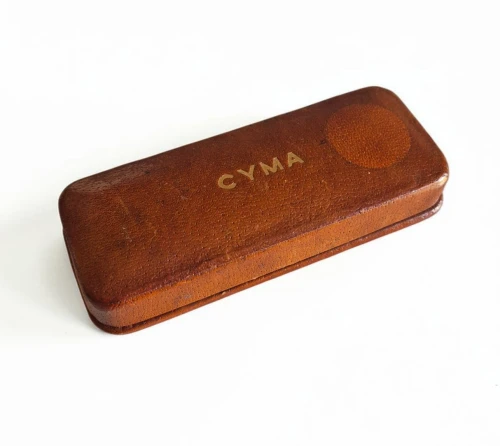 CYMA Vintage watch box circa 1940s tan brown