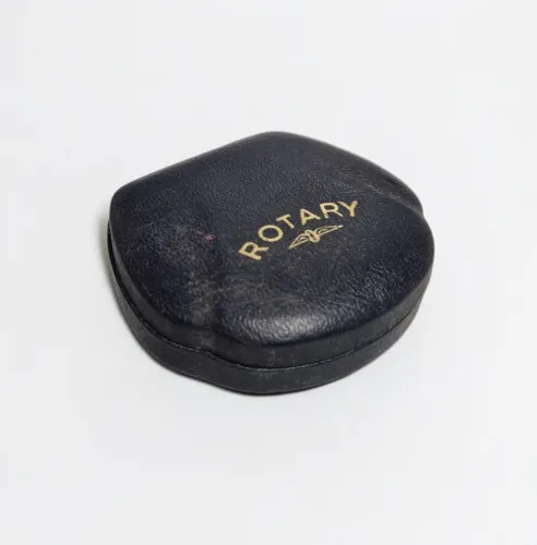 Vintage Rotary Clam shell watch box Circa 1950s