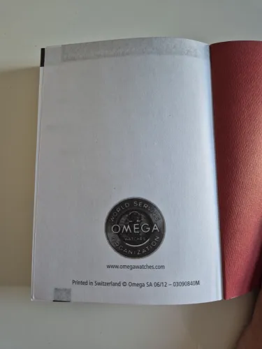 Omega Instruction manual 2012 03090840M