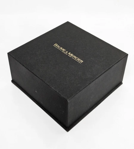 Baume & Mercier watch box wood lining with manual & swing tag Circa 2000s