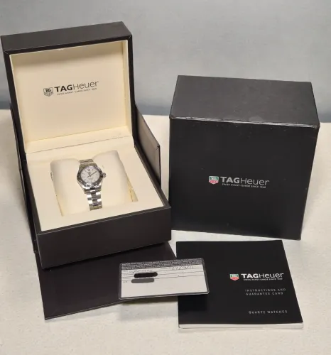 TAG Heuer Aquaracer WAF1414 28mm Mother of Pearl dial Box & Papers