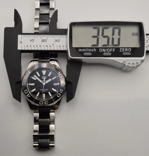 TAG Heuer WAY131A 35mm Quartz Blk ceramic & Stainless Steel Box & Papers 2016