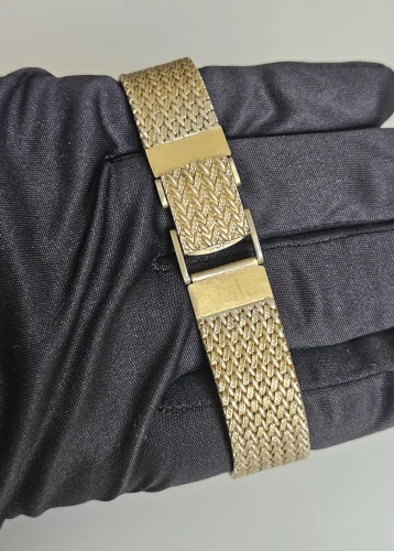Girard Perregaux Manual wind watch Gold Plated Hexagonal case with integrated bracelet Circa 1980s