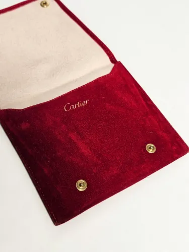 Cartier Red velvet pouch square shape for watches or jewellery