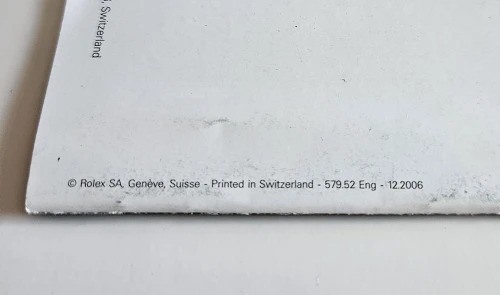 Rolex Datejust manual 2006 set incl Calendar card & wallet 552.02 Eng - 5.2006