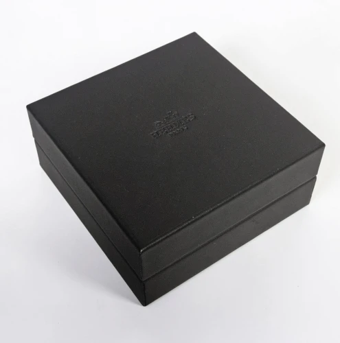 Hermes necklace box Square shape Black inner lining with Orange outer box