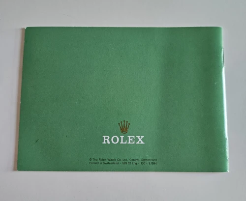 Rolex Datejust manual 1994 593.52 Eng - 100 - 9.1994