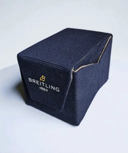 Breitling Modern Blue fabric Watch box beige lining circa 2020+