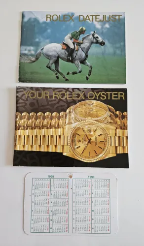 Rolex Datejust manual 1995 + Your oyster & Calendar card set 593.52 Eng - 200 - 5.1995