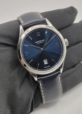 Montblanc Heritage Chronometre 7347 116481 Blue dial Box & Papers