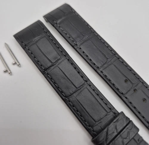Cartier OEM Grey Alligator leather strap 18mm x 16mm Semimat KD8NBM18