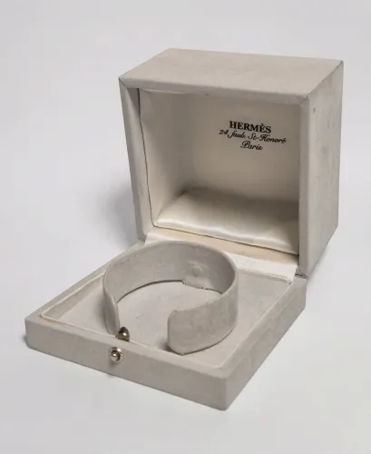 Hermes Vintage watch box grey with C-Clip