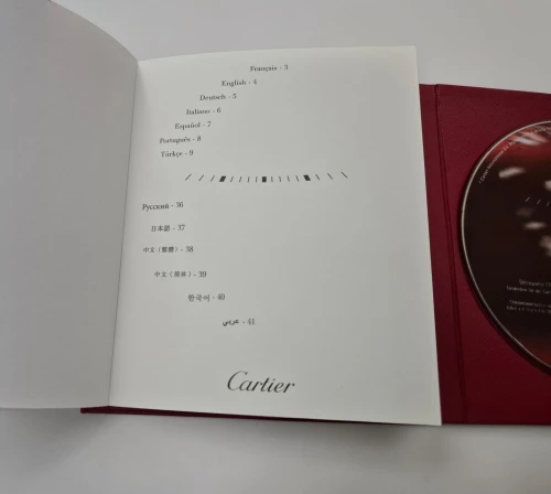 Cartier Instruction manual & guarantee papers PCWA0396
