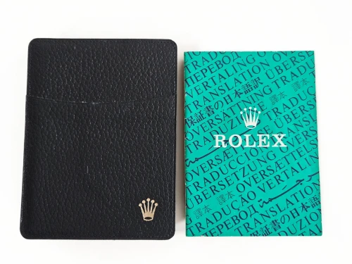 Rolex Cellini black lacquer wood box 50.00.09 with outer box & wallet circa 1990-2000s