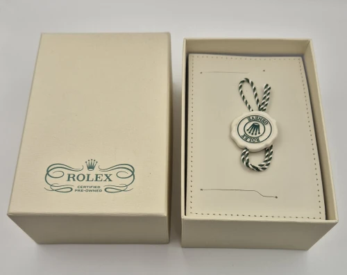 Rolex CPO Cream leather travel case with outer box, Cream Wallet & Swing tag circa 2022