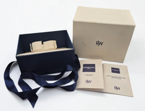 Raymond Weil watch box small size with ribbon Circa 2000s