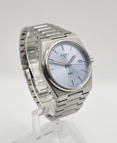 Tissot PRX T137210A S/Steel 35mm Ice blue dial Box & papers 2022