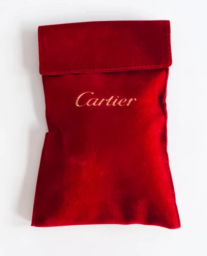 Cartier watch pouch XL red velvet travel pouch with cushion