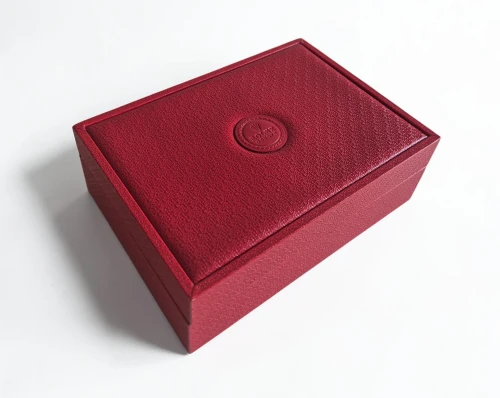 Vintage Rolex red jubilee watch box 60.00.02 embossed leather 1980s-2000s *Marked