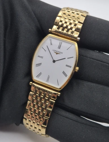 Longines La Grande Classique L4.705.2 Gold plated Tonneau case 29.5mm Box & Papers