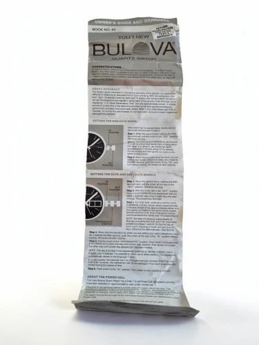 Vintage Bulova Accutron watch box with blank papers circa 1980s-1990s